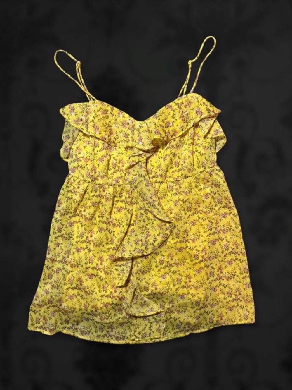 Candie's Floral Babydoll Ruffle Camisole